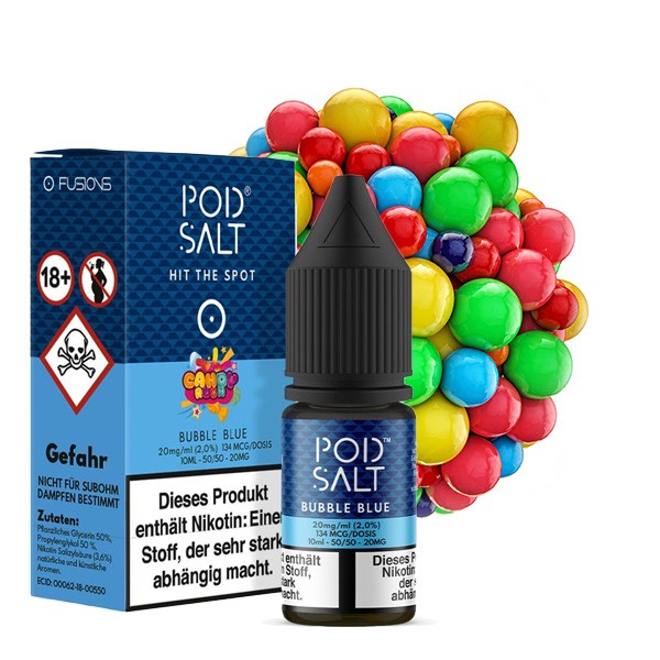 PodSalt - Pod Salt FUSION Bubble Blue 20mg Nikotinsalzliquid