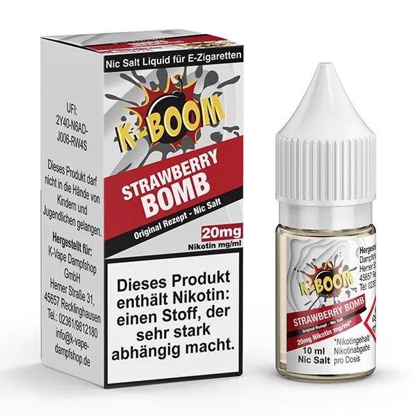 K-Boom - Strawberry Bomb Nikotinsalzliquid (Erdbeermarmelade)