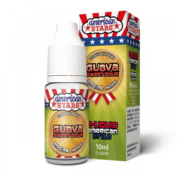 American Style E-Liquid made in EU - American Stars GUAVA SWEET SOUR (süß saure GUAVE)
