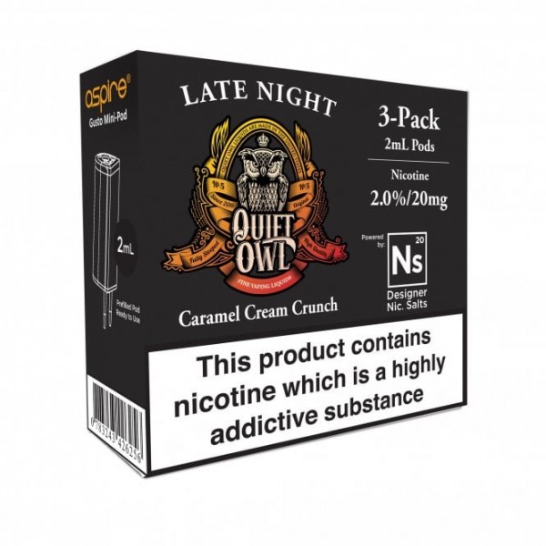 QQLN Quiet Owl Late Night 20mg Nic Salt gusto mini